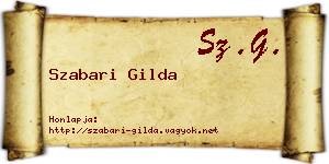 Szabari Gilda névjegykártya